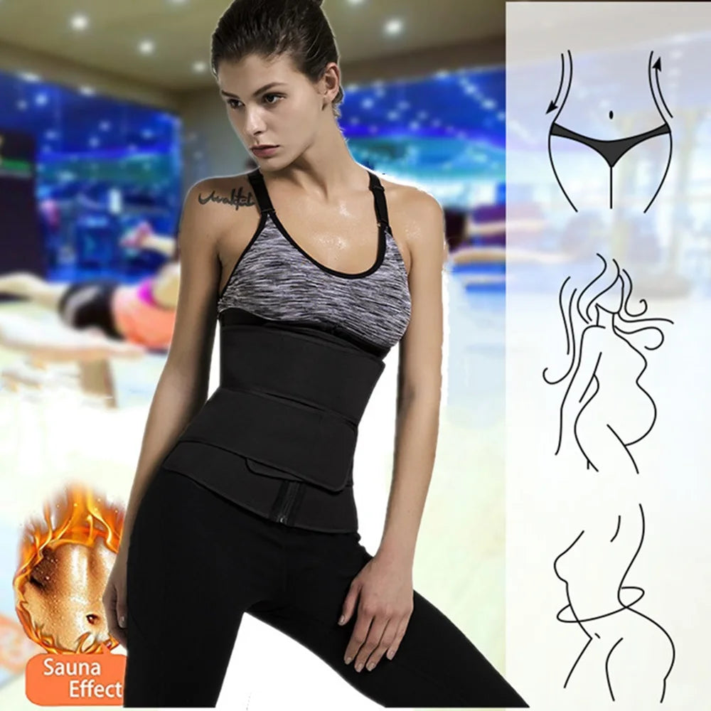 Waist Trainer Slimming Body Shaper Fitness Belt Weight Loss Fat...