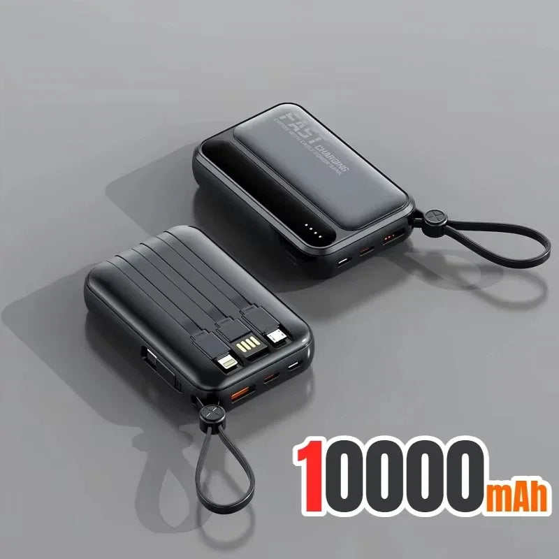 Power Bank 500000mAh 120W Large Capacity 4 in 1 Cables Display