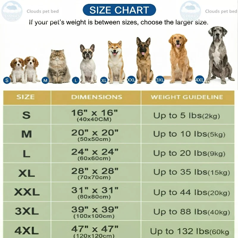 Calming Dog & Cat Bed with Extra Filling, conforms to your pet's body shape | Soft and fluffy like lying on a cloud | 9 colors