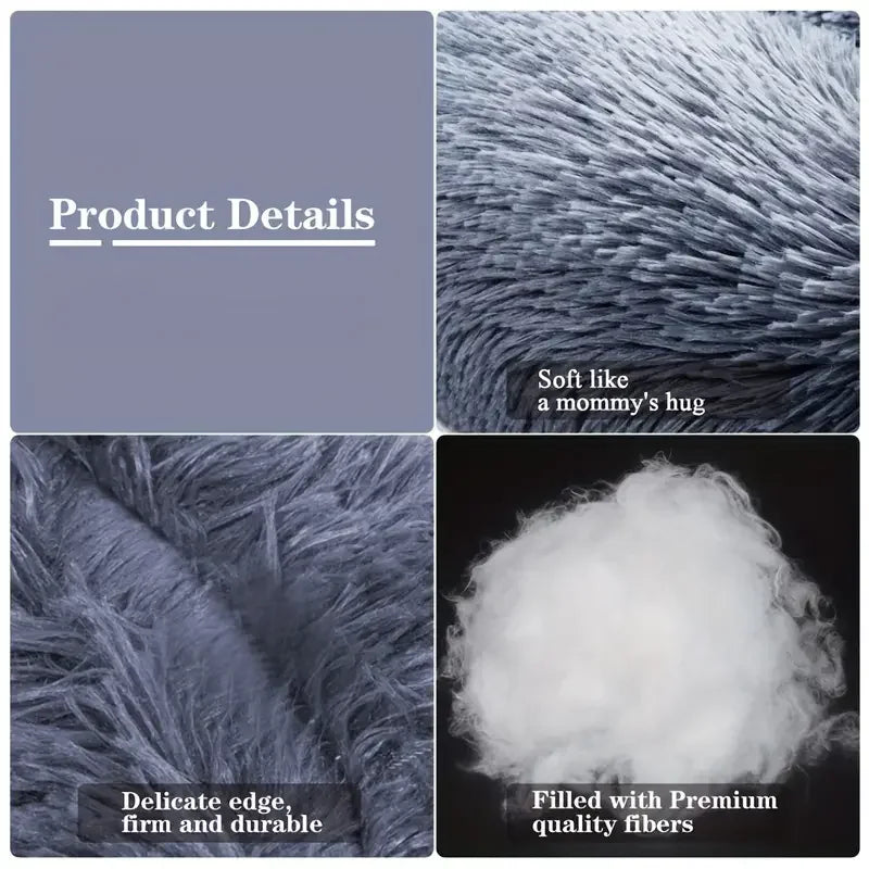 Cama Redonda para Cães, Cama Quente de Inverno para Gatos, Cesto de Pelúcia para Cães, Cama Lavável para Pequenos, Médios e Grandes Cães, Sofá para Gatos