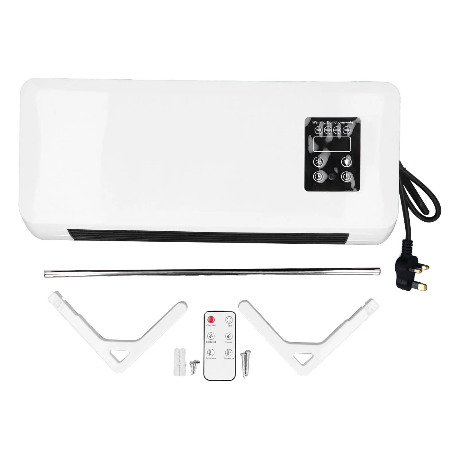 Wall Mounted Conditioner Heater Adjustable Two Modes Portable Touch Screen Wall Mounted Conditioner Heater for Office Bedroom