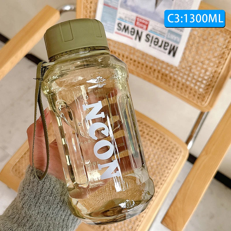 Large Capacity2500/1700ML Water Bottle With Straw Lid Sports Gym Water Kettle For Camping Travel BPA Free Drinking Bottles