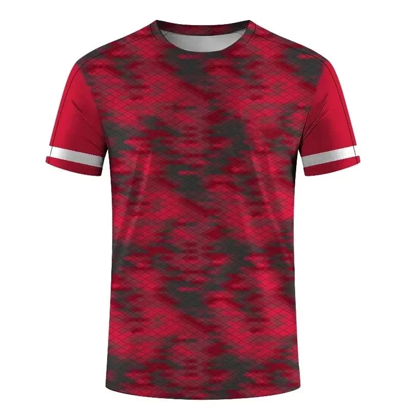 Simple Fashion Sports T-shirts For Men Summer Outdoor Short Sleeve 3D Printed T Shirts Casual Loose Running Fitness Tees Tops