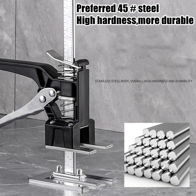 Macaco de Braço Economia de Esforço Elevador Jack para Drywall 12 Polegadas Levantador de Placas Localizador de Azulejos 0-145 mm Ajustador de Altura Macaco para Gabinetes Multifuncional