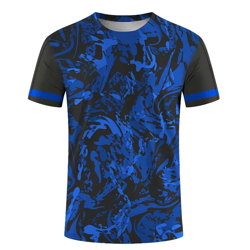 Simple Fashion Sports T-shirts For Men Summer Outdoor Short Sleeve 3D Printed T Shirts Casual Loose Running Fitness Tees Tops