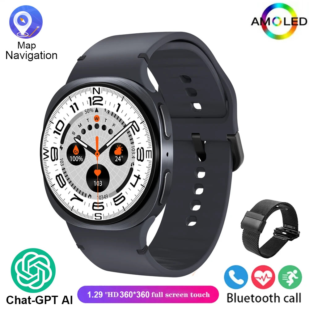 2025 Novos Relógios 8 Mini GPS Track Smart Watch para Homens Mulheres Saúde Esporte AMOLED Frequência Cardíaca Chamada Bluetooth Smartwatch À Prova D'água