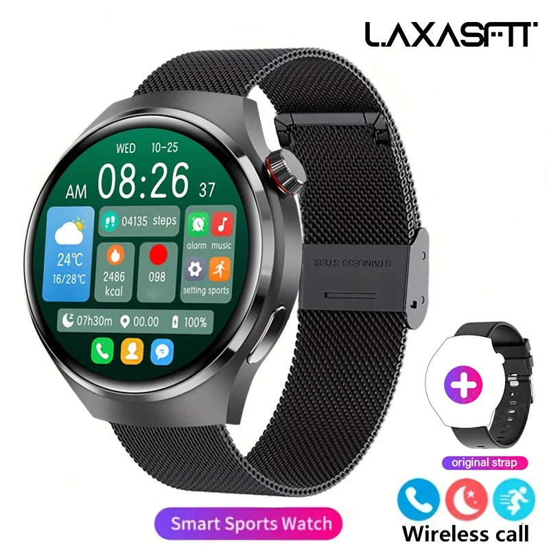 G.L Wear 2025 Novo Smartwatch Masculino Tela HD Rastreamento de Saúde Chamada Bluetooth Assistente de Voz Smartwatch Esportivo