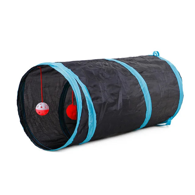 Túnel Dobrável para Gatos Brinquedo Interativo para Gatos e Filhotes Treinamento Divertido para Gatinhos Entediados Brinquedo de Túnel para Cães, Gatos e Coelhos