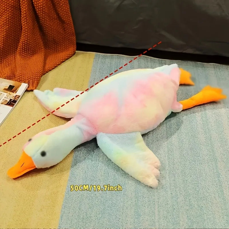 Brinquedo de Pelúcia Pato Macio e Colorido de 50cm para Gatos e Cães, Companheiro Relaxante para Animais de Estimação, Alivia a Ansiedade, Amigo do Cão, Libera Energia, Presente para Animais de Estimação