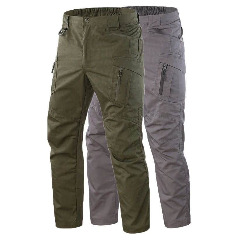 Novas Calças Táticas de Trabalho Masculinas Casuais Cargo Verão Multi-bolso Impermeáveis Calças de Trabalho Caminhada Treino Masculino