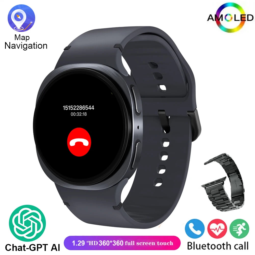 2025 Novos Relógios 8 Mini GPS Track Smart Watch para Homens Mulheres Saúde Esporte AMOLED Frequência Cardíaca Chamada Bluetooth Smartwatch À Prova D'água