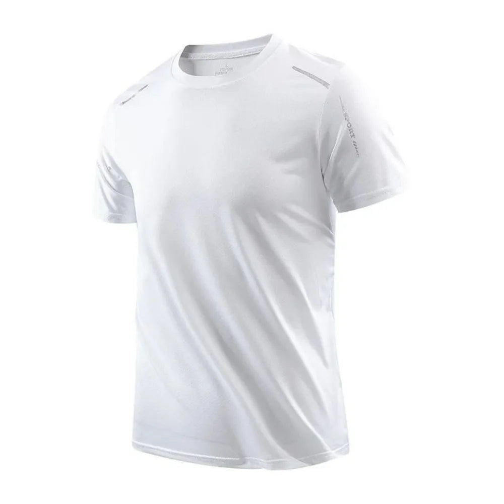 Men's Running Quick Drying T-shirt Breathable Hiking T-shirt Soft and Elastic Outdoor Summer Sports Top New Style