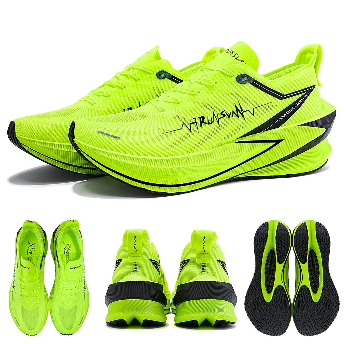 IRUNSVAN T800 Placa de Carbono Sapatos Esportivos Profissional Maratona Corrida Tênis para Homem Amortecimento Trainers Atlético ao Ar Livre