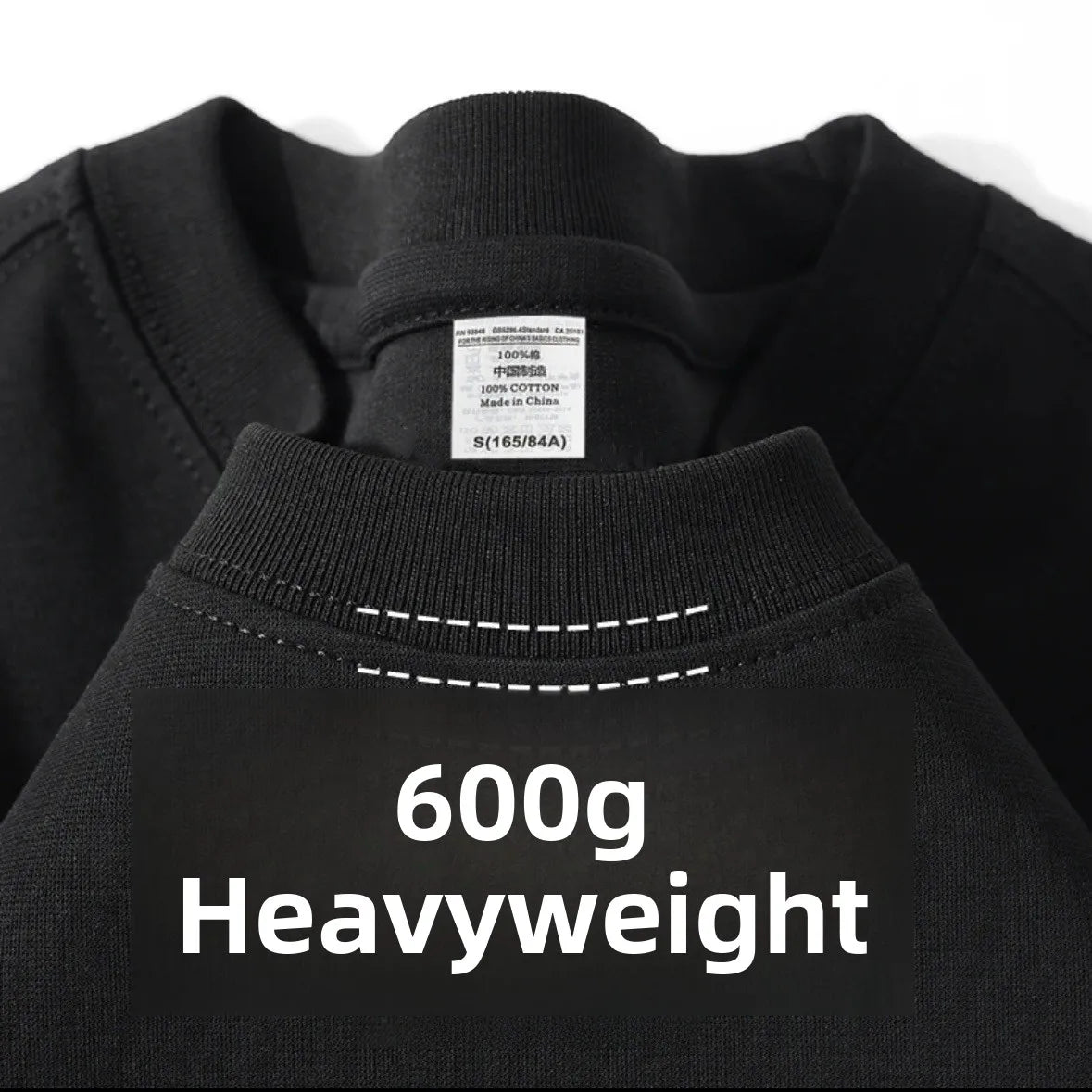600g Heavyweight Pure Cotton Ort Sve T-irt Ex Summer Loose Casual Versatile  Color Base Irt Top