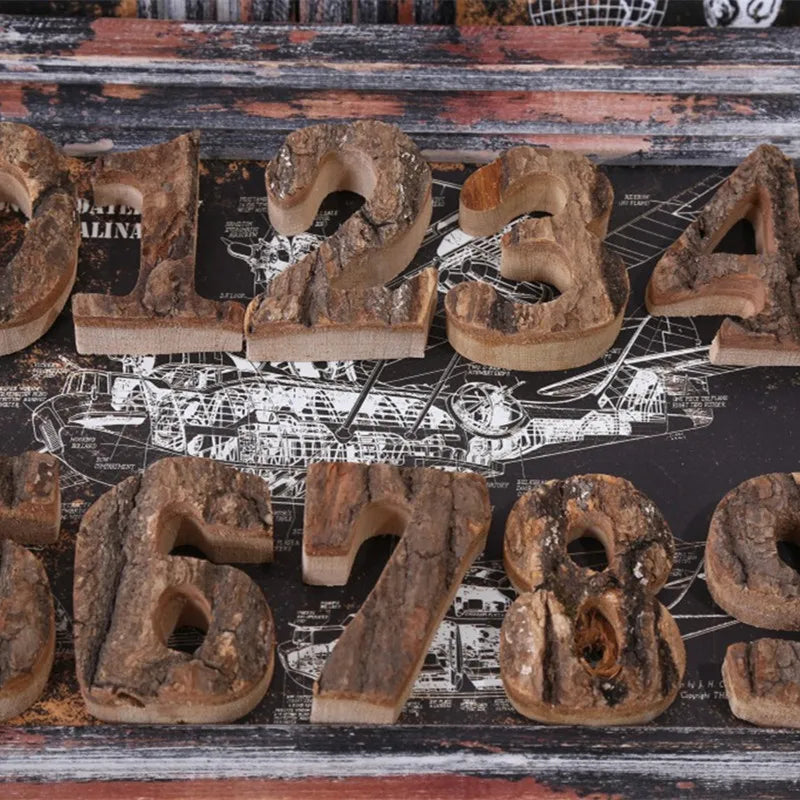 WonderNest Letras e Números de Madeira para Decoração DIY