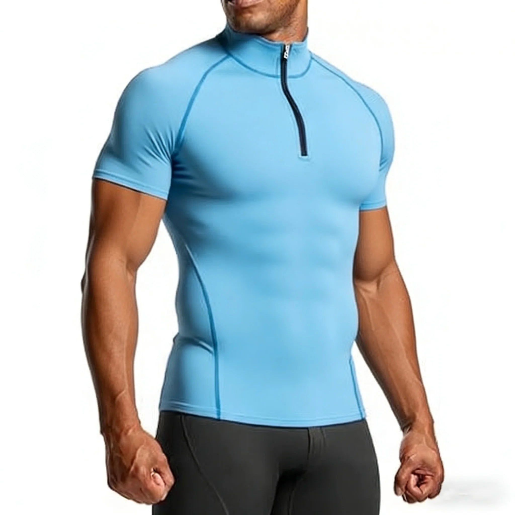 Camiseta de Compressão Masculina Esportiva de Verão Tops Tee Treino Roupa Esportiva de Academia Fitness Jersey Apertada Camiseta de Corrida Masculina