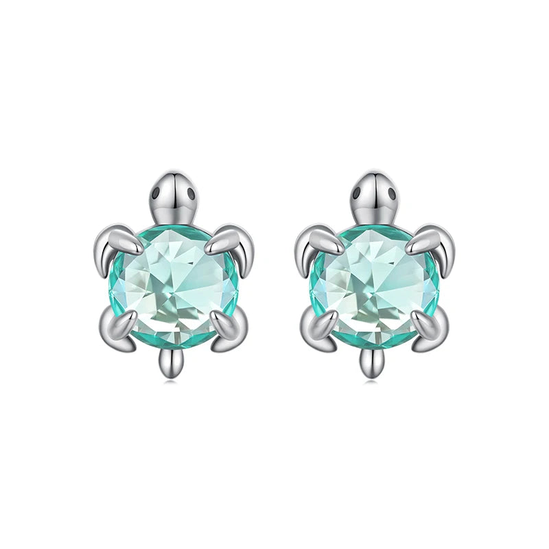 WOSTU Hot Sale 925 Prata Esterlina Tartaruga Marinha Tartaruga Requintados Brincos de Prata para Mulheres Moda Coreana Joias de Casamento CTE406