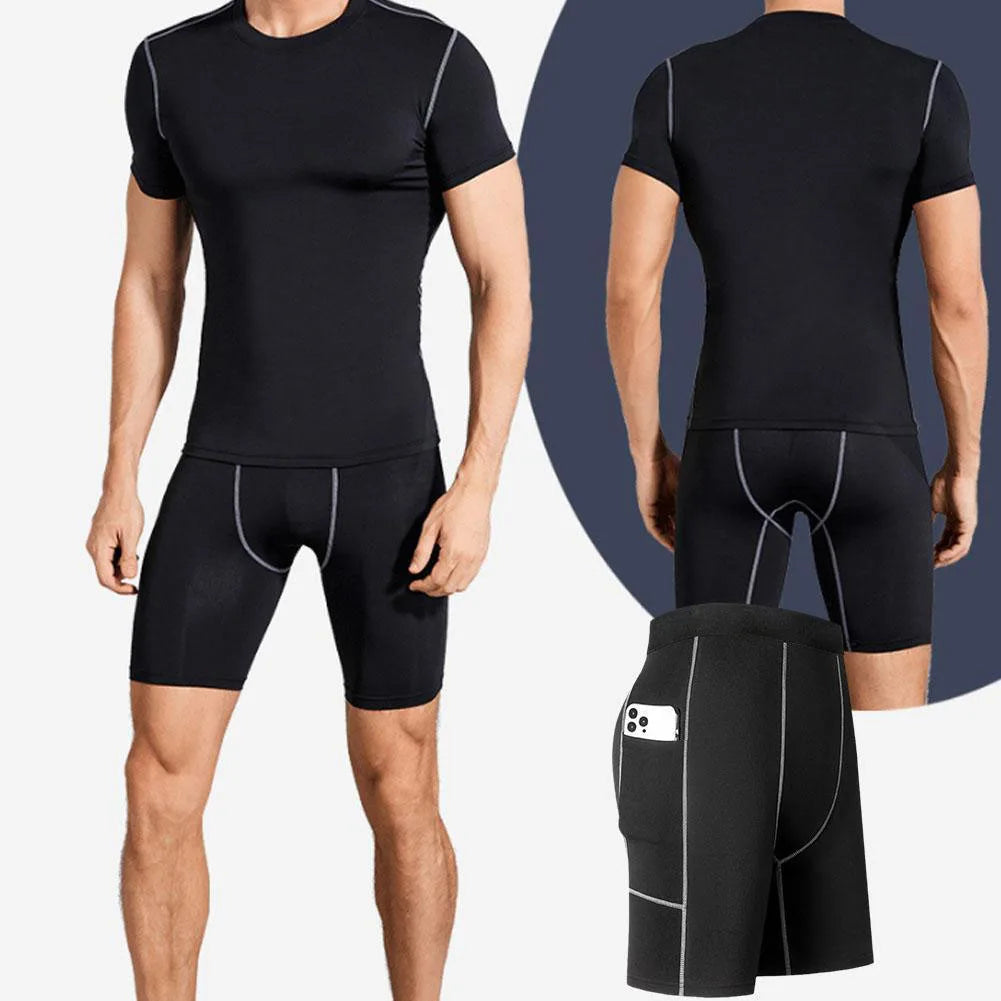 Men‘s Compression Short Pants Elastic Quick Dry Running Fitness...