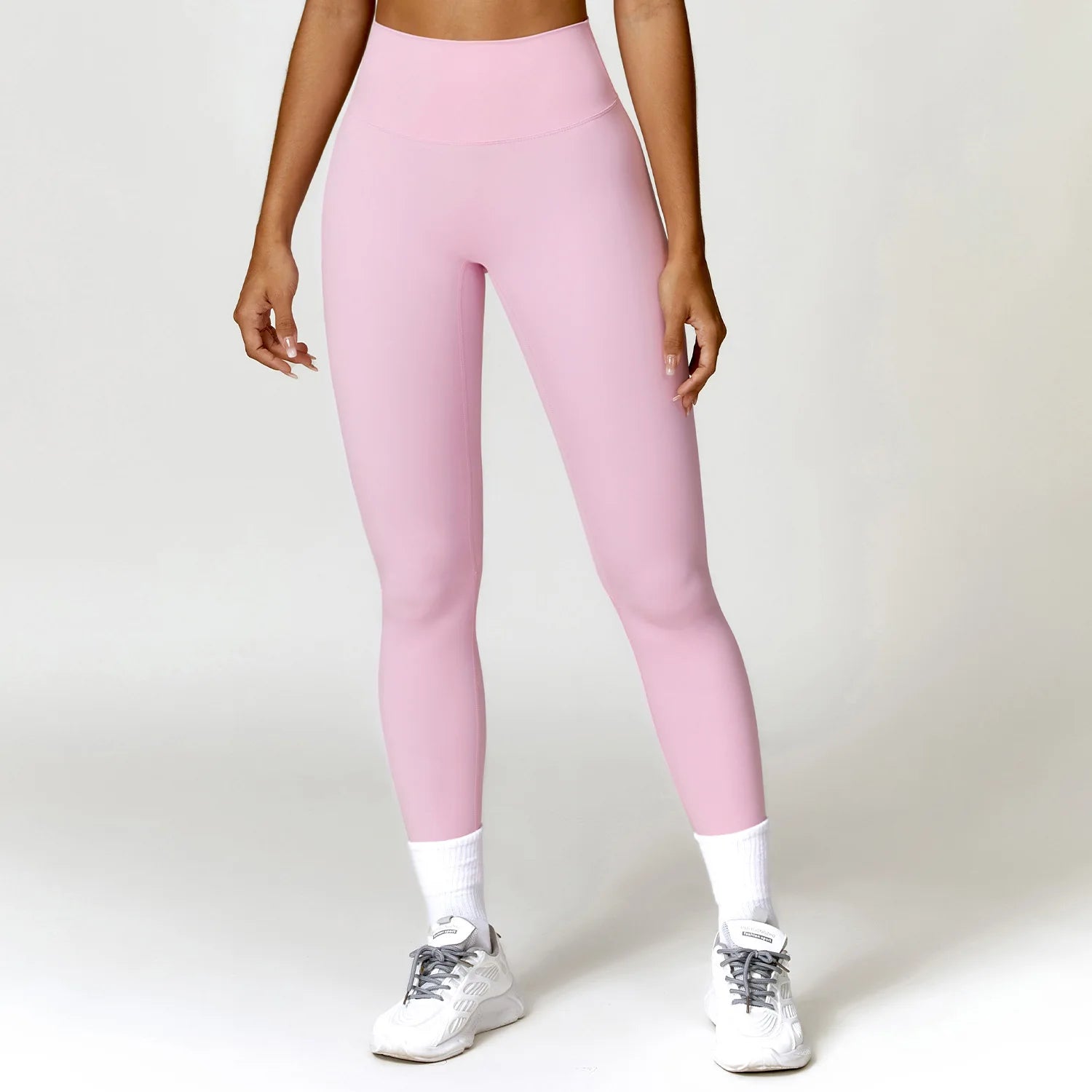 Calça Legging Fitness Feminina Cintura Alta de Treino Calças de Corrida Tights Scrunch Push Up Esportivas Respiráveis Roupa de Yoga