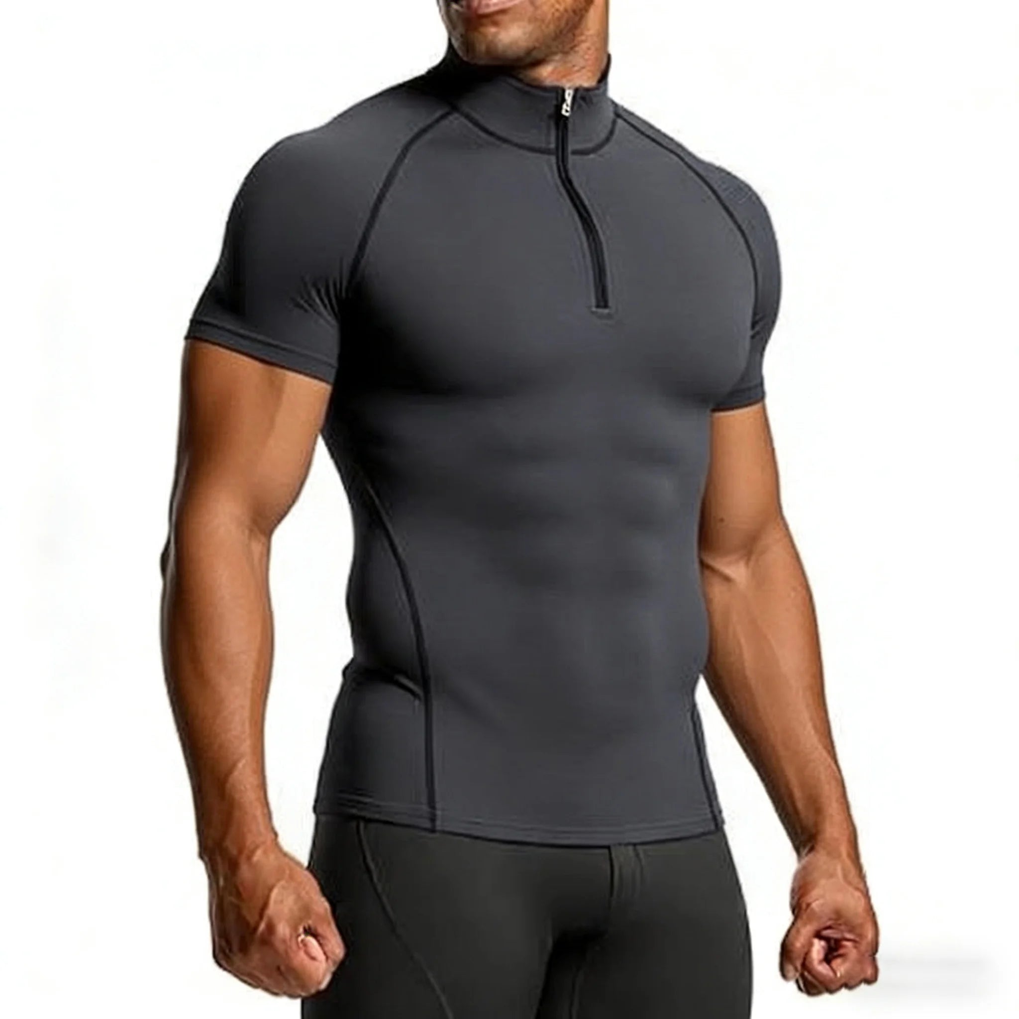 Camiseta de Compressão Masculina Esportiva de Verão Tops Tee Treino Roupa Esportiva de Academia Fitness Jersey Apertada Camiseta de Corrida Masculina