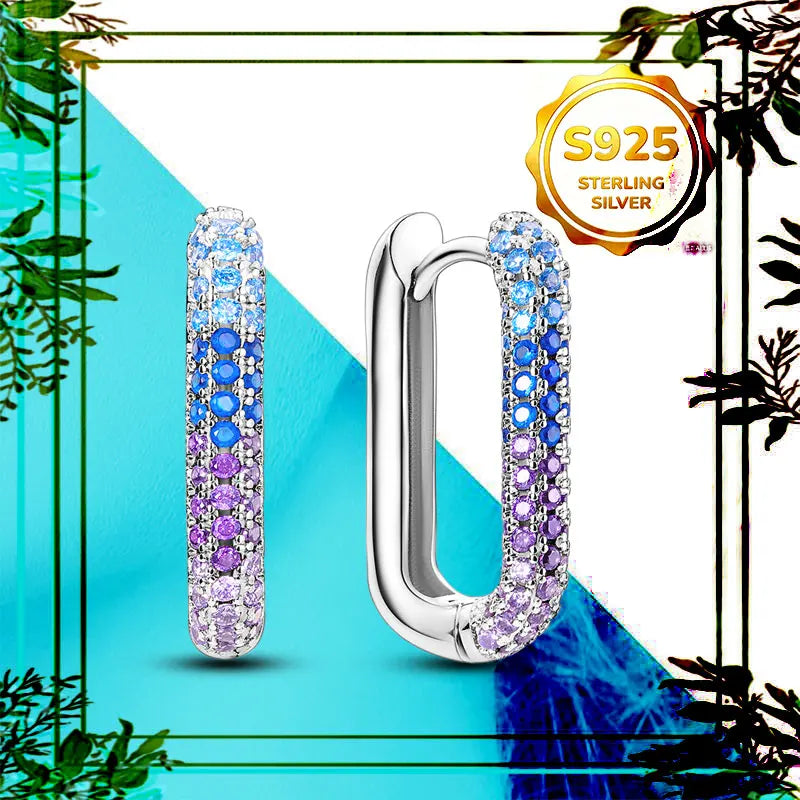 Brincos Femininos Pendentes 100% Genuínos em Prata Esterlina 925 Hipoalergênicos Luxuosos Elegantes Joia Fina Presente de Aniversário para Ela