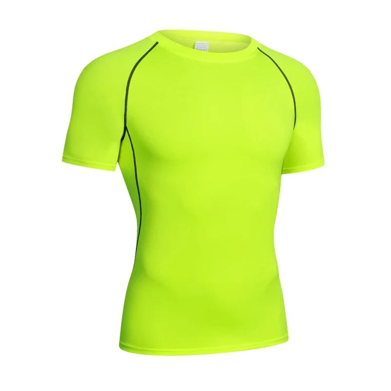 Camiseta Esportiva de Compressão Masculina Manga Longa Corrida Camisa Fitness Elástica Atlética Treino de Academia Esportiva Top