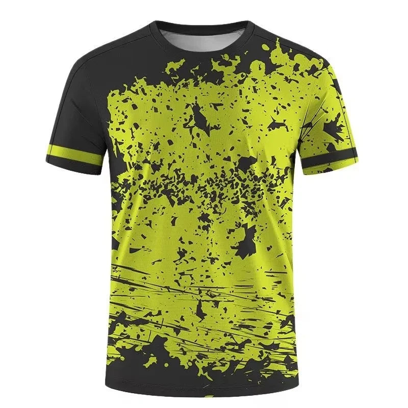 Simple Fashion Sports T-shirts For Men Summer Outdoor Short Sleeve 3D Printed T Shirts Casual Loose Running Fitness Tees Tops