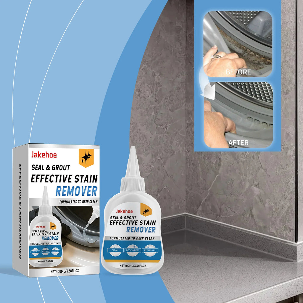 Jakehoe Gel Removedor de Manchas Multiuso, Gel de Limpeza Doméstico para Descontaminação, Agente de Descontaminação de Lacunas de Anel de Vedação Doméstico