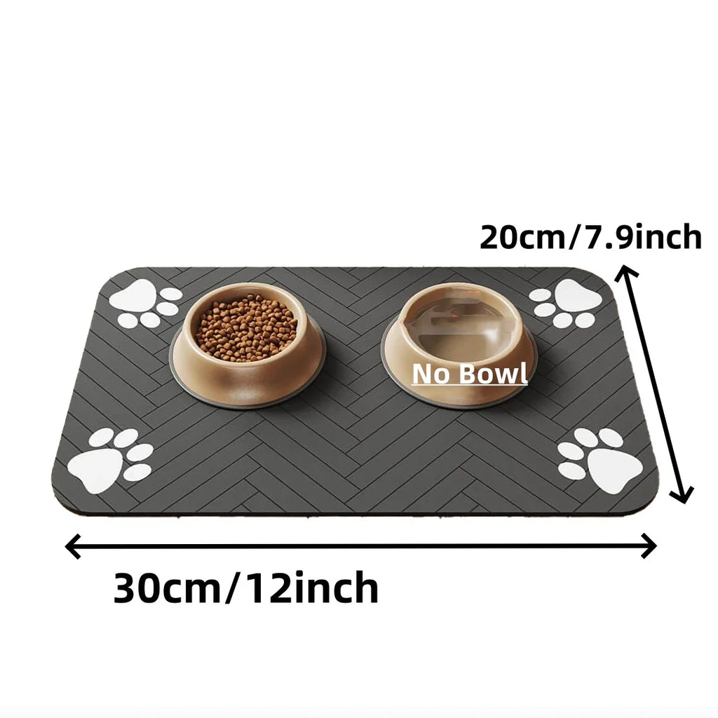 Pet Feeding Mat Absorbent Waterproof Rubber Backing