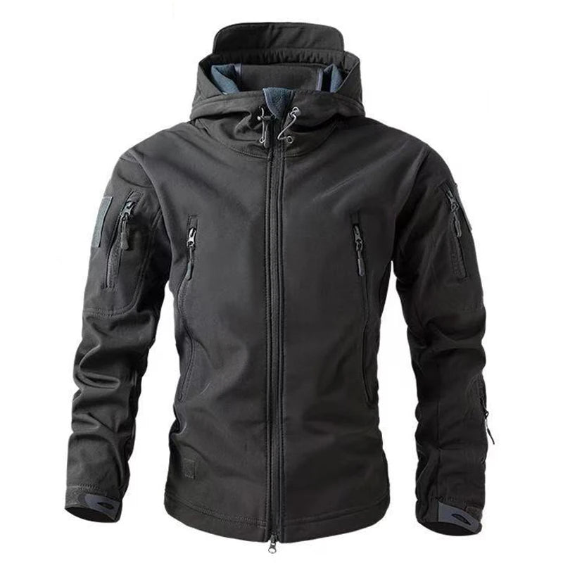 Jaquetas Masculinas de Softshell com Fleece para Inverno e Outono, Corta-vento, para Pesca, Caminhada, Caça, Térmicas, Acampamento, Casacos Cargo, Quentes, M-5XL