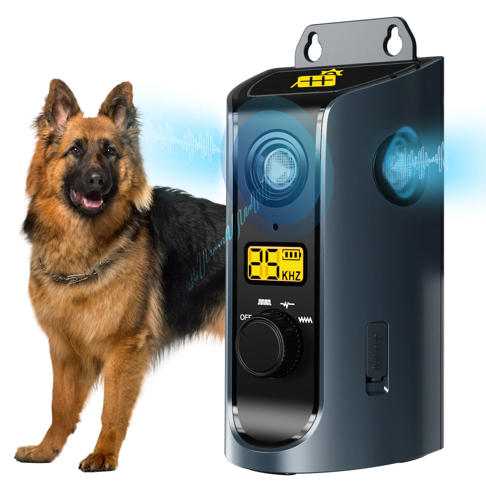 PATPET U13 Dispositivo Anti-Latido Ultrassônico Portátil Recarregável Solar para Cães Adestramento de Cães de Estimação Flash de Alta Frequência para Casa