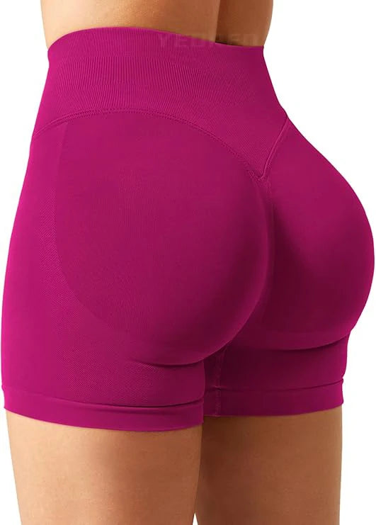 Gym Shorts Women Fitness Sports Biker Shorts 4.5" Low Waist Band Yoga Shorts Workout Tights Scrunch Butt Seamless Leggings Woman