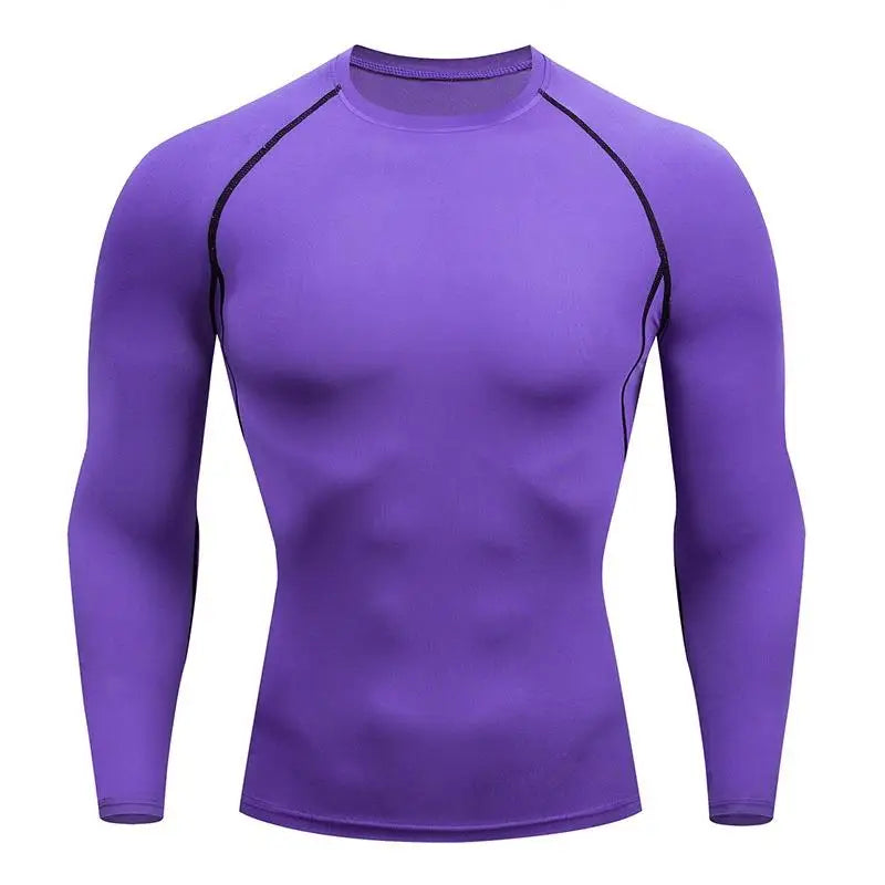 Camiseta Compressão Masculina Manga Longa — Corrida e Academia