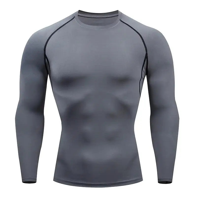 Camiseta Compressão Masculina Manga Longa — Corrida e Academia