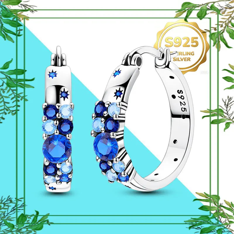 Brincos Femininos Pendentes 100% Genuínos em Prata Esterlina 925 Hipoalergênicos Luxuosos Elegantes Joia Fina Presente de Aniversário para Ela