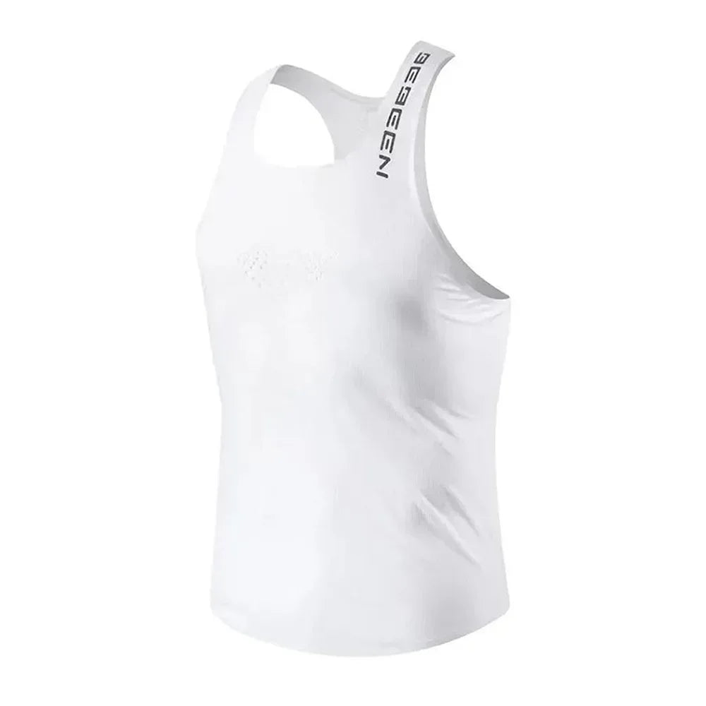 Regata Masculina de Malha Respirável Secagem Rápida Esportiva Ao Ar Livre Sem Mangas Top Leve Slim Fit Regata Masculina Moda Verão Novo