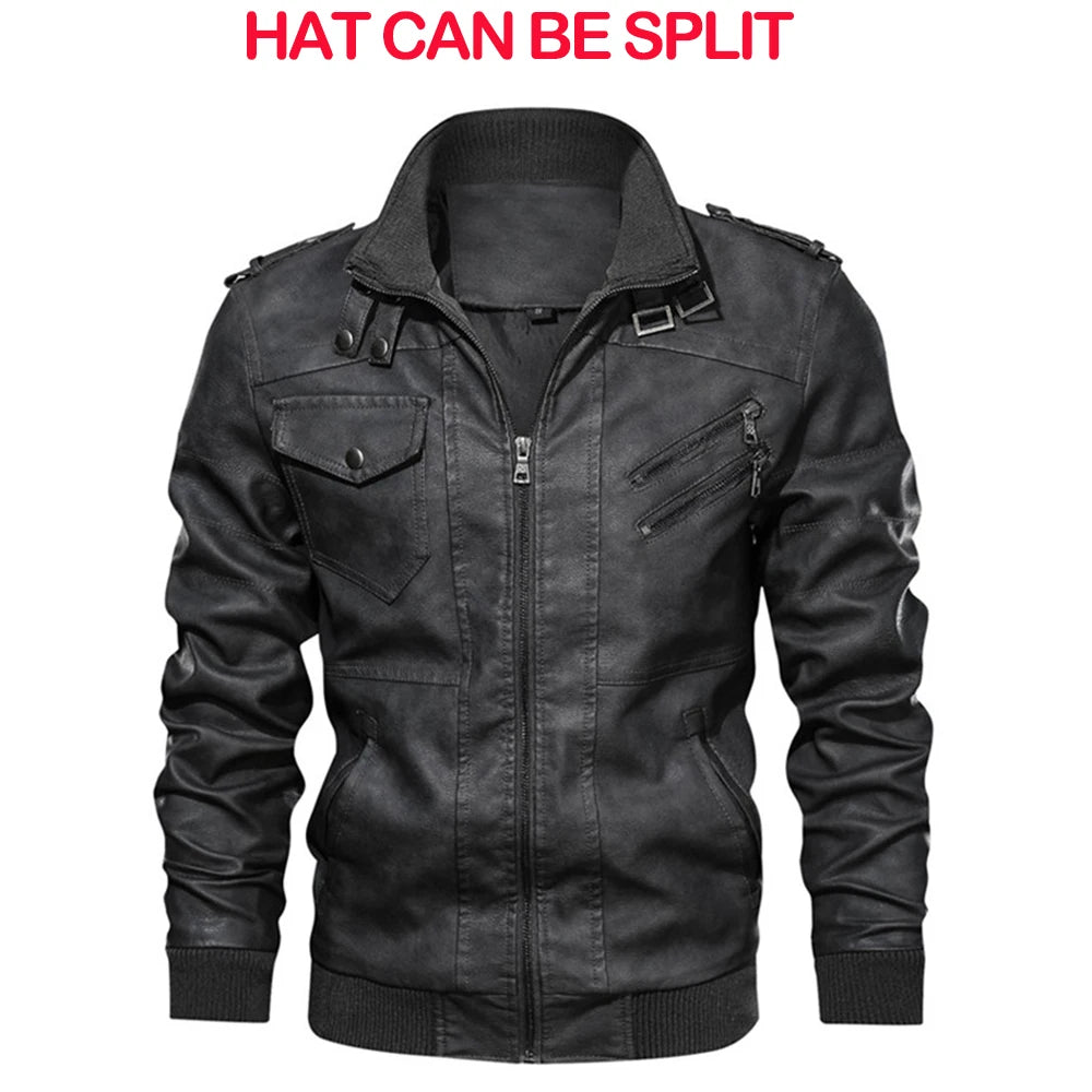 Jaquetas de Couro Masculinas Novas KB Jaqueta PU de Motociclista Casual Outono Casacos de Couro de Motociclista Marca de Roupa Tamanho UE SA722