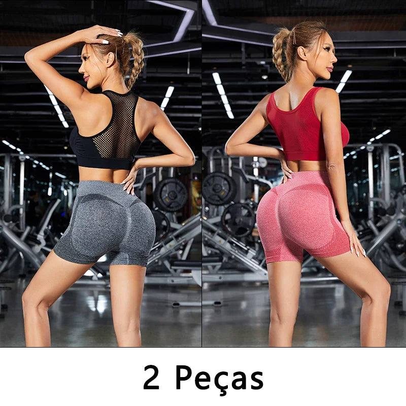 2 unidades, Shorts Esportivo Feminino, Shorts De Academia, Calça De Yoga Feminina Com Controle De Barriga E Bumbum