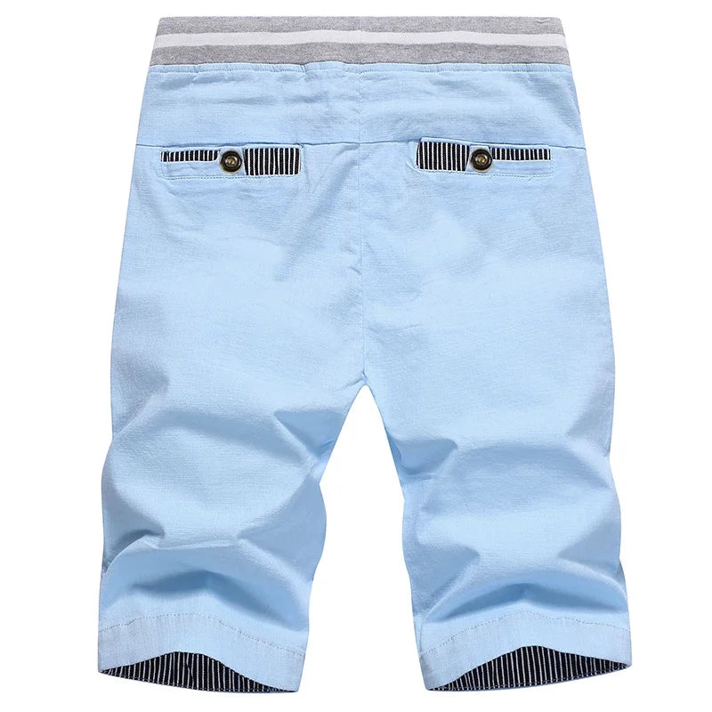 Mais Recente Algodão Masculino Moda Masculina Shorts Curtos Verão Casual Shorts Linho Masculino Bermudas Praia Plus Size 4XL Joggers Masculino Hot