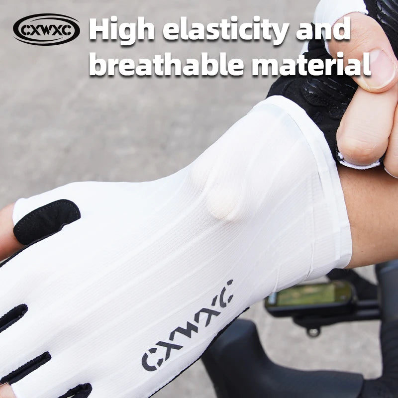 Luvas de Ciclismo Meio Dedo Cxwxc Masculino Feminino Respirável Antiderrapante Luva Fitness Esporte Treino Com Proteção Estendida de Punho