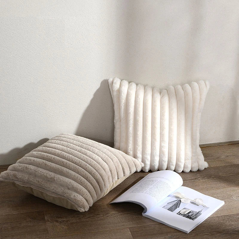1pc Capa de Almofada de Veludo Cotelê Listrado, Almofada de Tecido Criativa para Sofá, Quarto, Carro, Decoração de Casa, Decoração de Ambiente