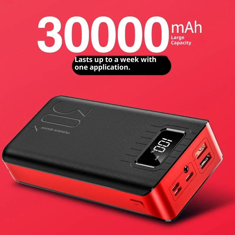 Power Bank 30000mAh Fast Charging Large Capacity Digital Display
