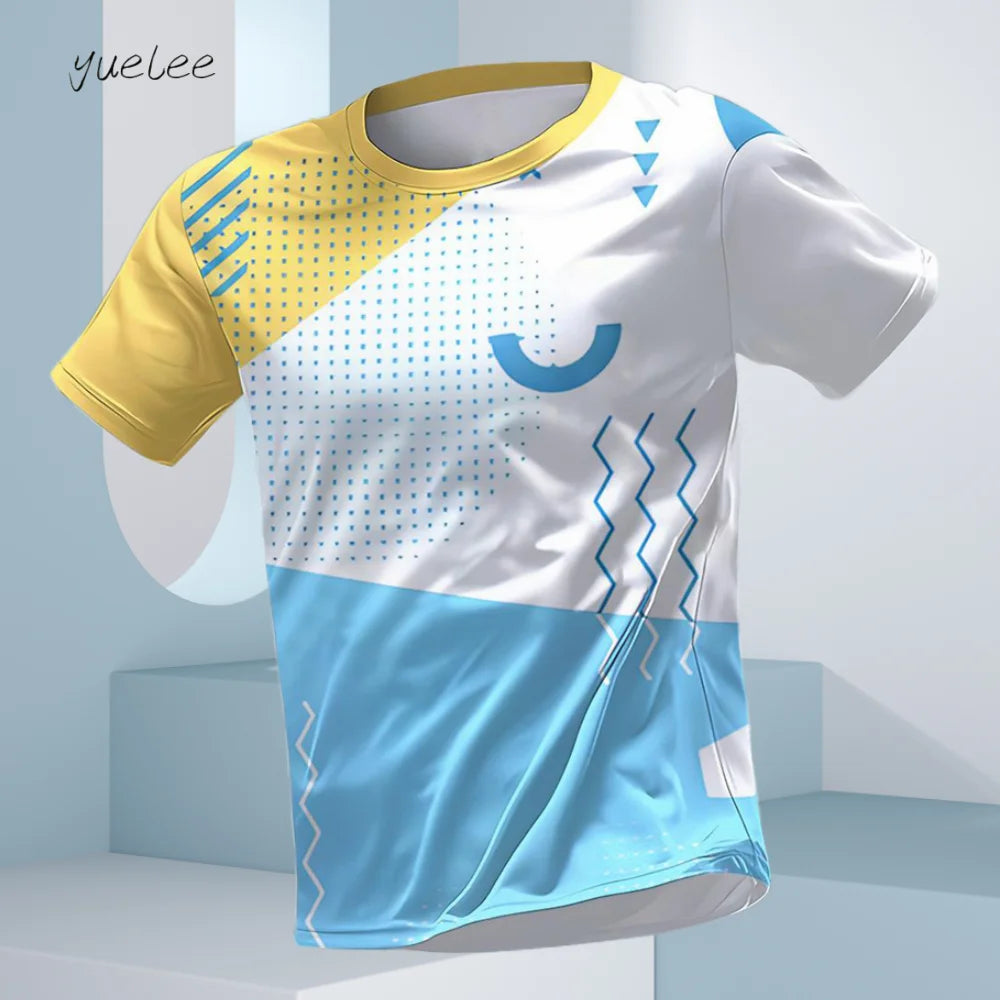 Camiseta Masculina de Verão Respirável para Corrida Fitness Esportiva Masculina Manga Curta Camiseta Casual Gola Redonda Oversized Camisa Top Masculino Diário