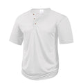 Men's Casual Henry T Shirt Summer Brown Button Solid Color Polo...