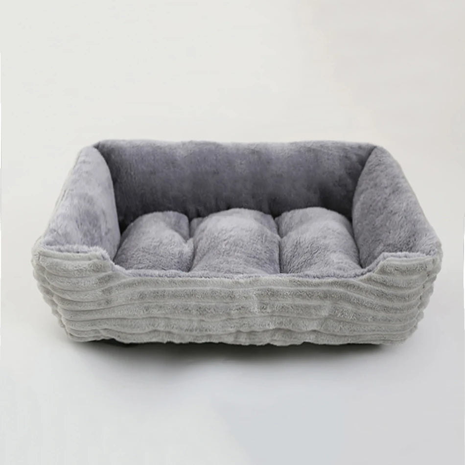 Cama para Cães e Gatos, Quadrada, Pelúcia, Canil, Sofá-Cama para Cães de Porte Médio e Pequeno, Almofada Calmante para Pets, Casa, Artigos para Animais de Estimação, Inverno