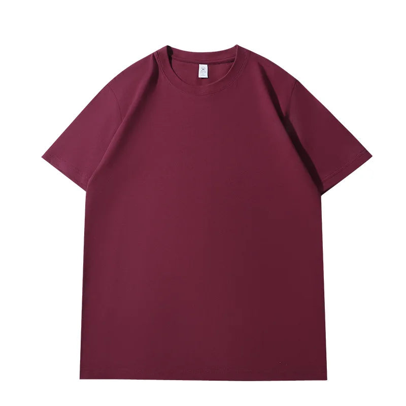 Camiseta de verão feminina algodão 2026 cor sólida solta camiseta casual coreana tops malha regata manga curta gola redonda feminina blusas
