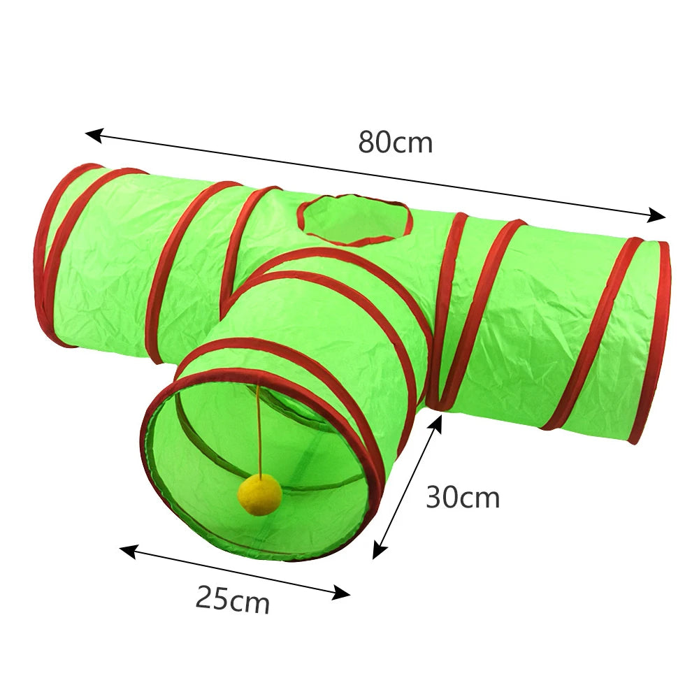 Christmas Cat Tunnel Pet Supplies Fun Toy Play Tunnel Tube Funny...