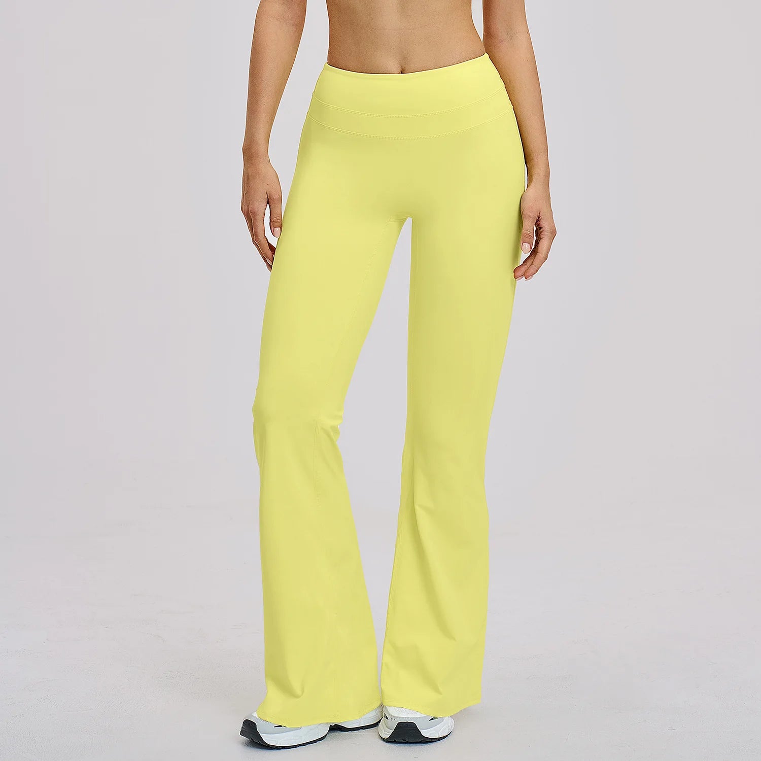 Wide-leg Pants Women's High Waist Yoga Leggings High Stretchy Butt Lifting Breathable Sports Pants for Women Gym Flared Leggings