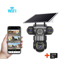 Câmera IP WIFI 12MP Três Lentes Três Telas