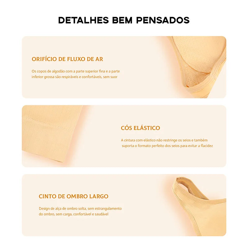 Sutiã Esportivo Feminino Respirável Roupa Íntima Feminina Fitness